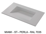 Plan vasque Design, sur mesure, Largeur 60 à 200 cm x Profondeur 40 à 60 cm, résine minérale de couleurs ACRYSTONE®, Finition lisse, Livraison Offerte et Rapide.